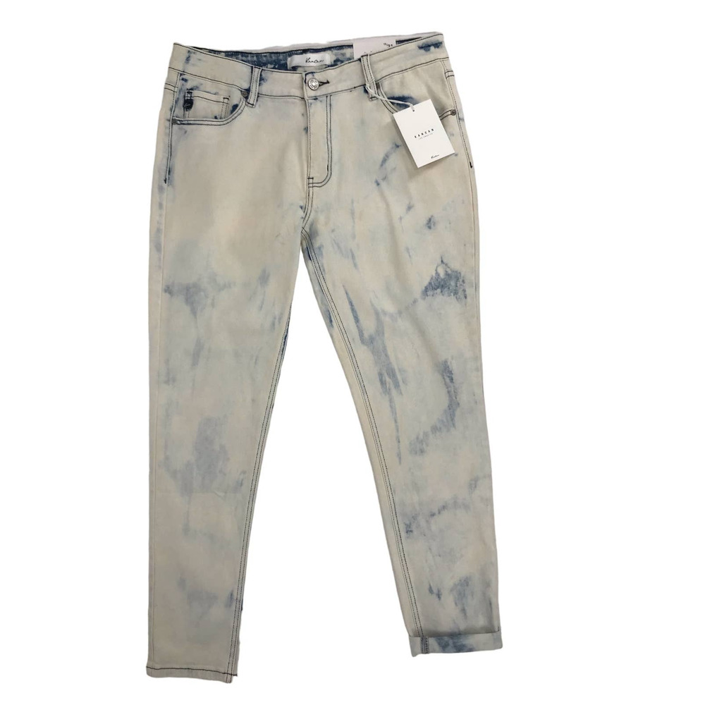 Kancan Light Acid Wash Mid Rise Super Skinny Ankle Jeans Womens 31